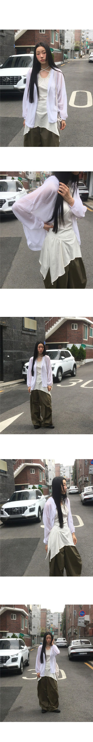 Tskin Sheer Linen Hooded Cardigan