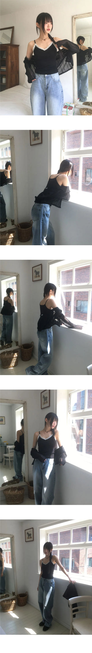 Bellic See-Through Punching Lace Hooded Cardigan