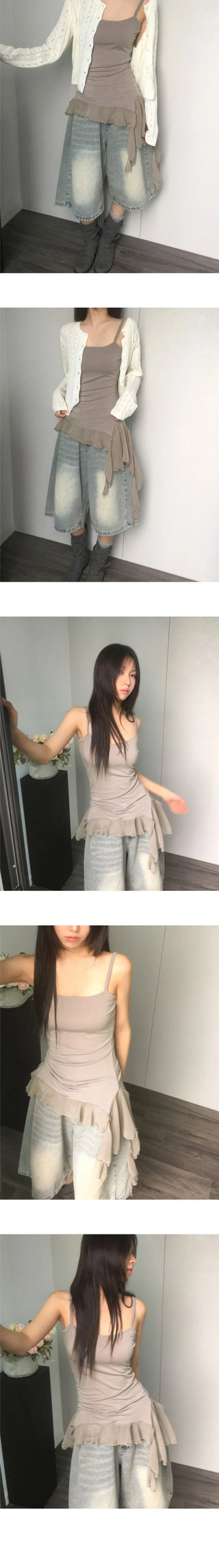 Rating Frill Uneven Sleeveless