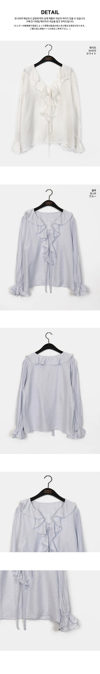 Ponto Dot Frill Blouse