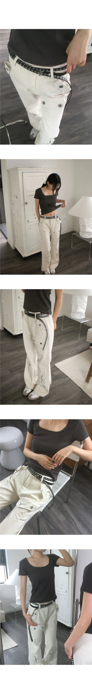 Colen Punching Long Belt