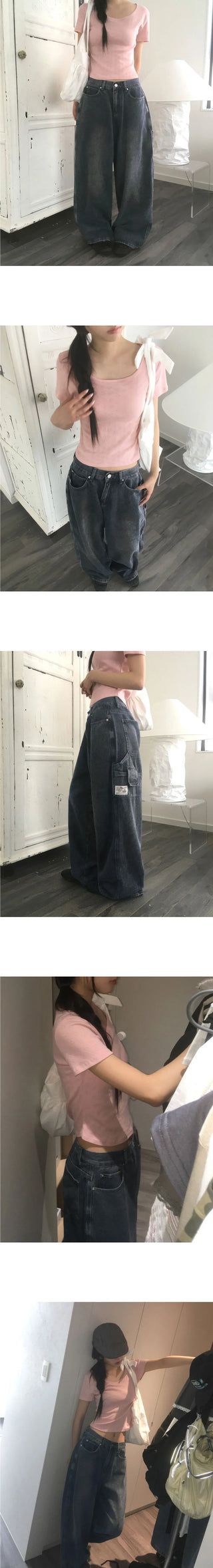 Marke Carpenter Bermuda Long Denim Pants