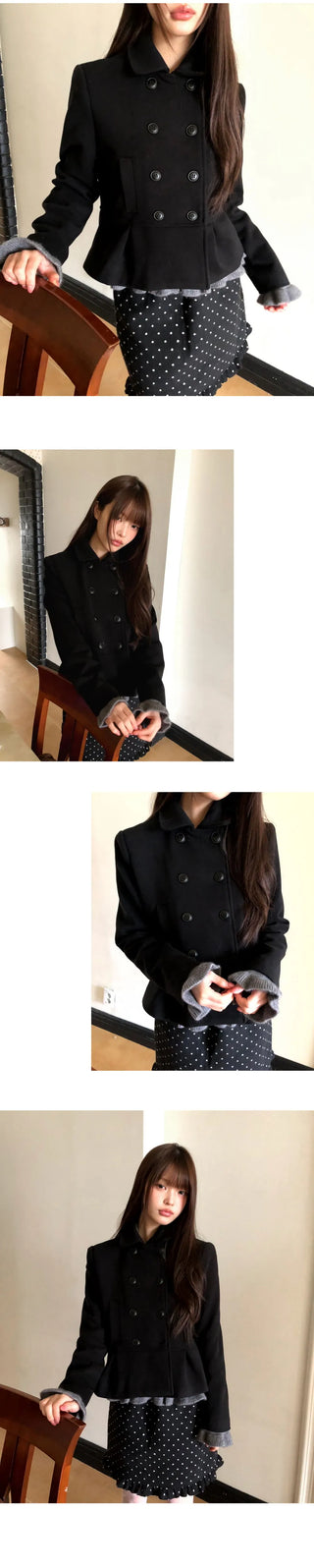 Super Min Frill Collar Knitwear Cardigan
