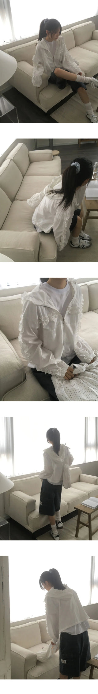 Pinpo Frill Windbreaker Zip-Up