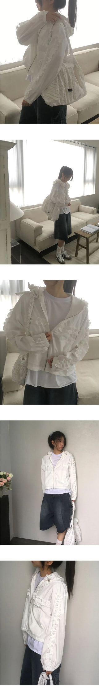 Pinpo Frill Windbreaker Zip-Up