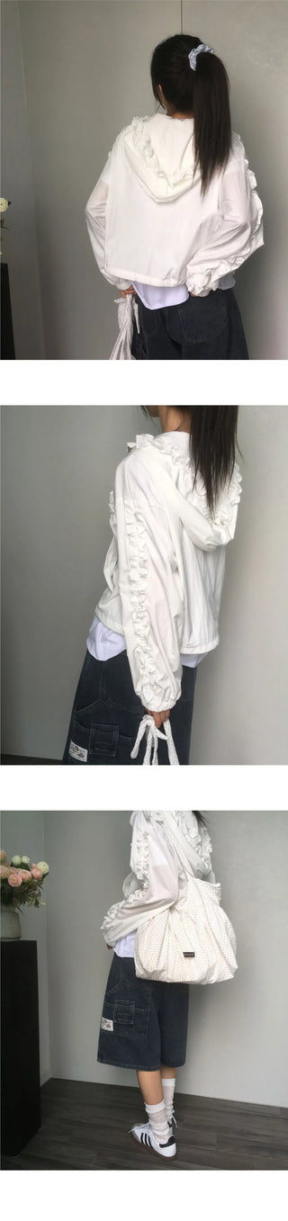 Pinpo Frill Windbreaker Zip-Up