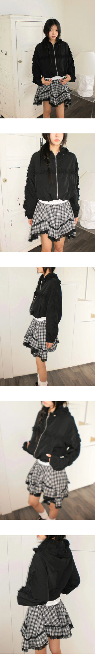 Pinpo Frill Windbreaker Zip-Up