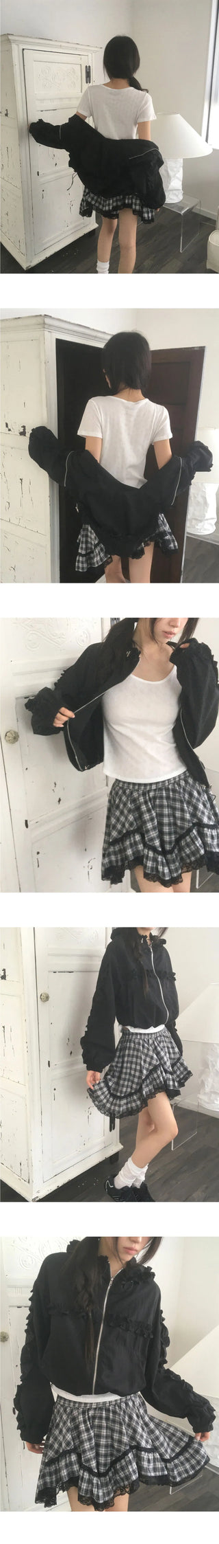 Pinpo Frill Windbreaker Zip-Up