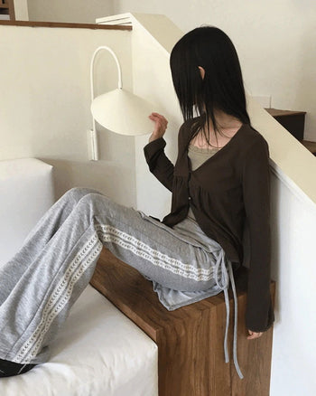 Bells Heart Lace Skirt Track Pants