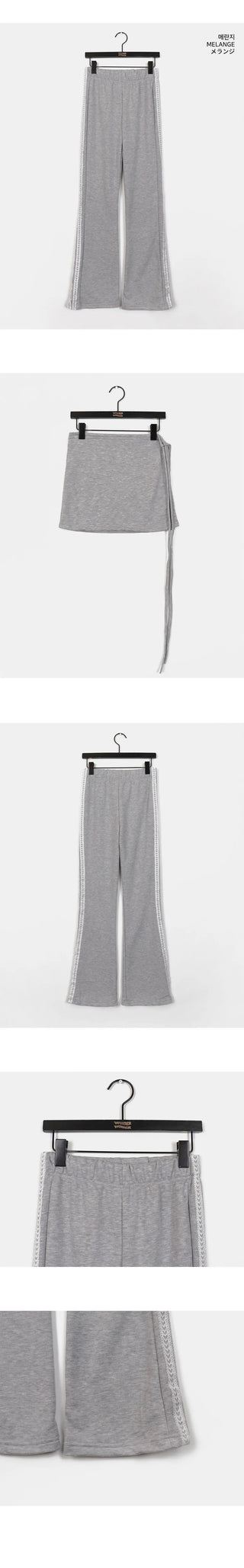 Bells Heart Lace Skirt Track Pants