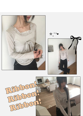 Lido Frill Ribbon Strap T-Shirt