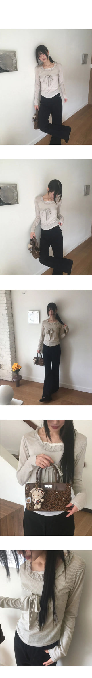 Lido Frill Ribbon Strap T-Shirt