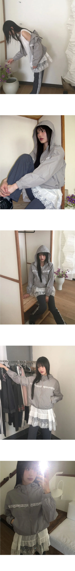 Surf Race Hood Windbreaker Zip-Up