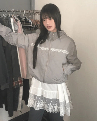 Surf Race Hood Windbreaker Zip-Up