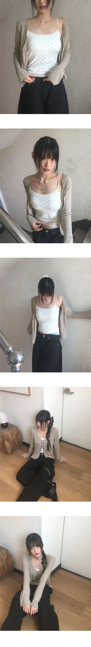 Letin Dot Lace Sleeveless