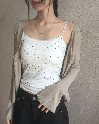 Letin Dot Lace Sleeveless