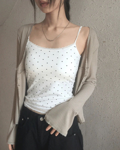Letin Dot Lace Sleeveless