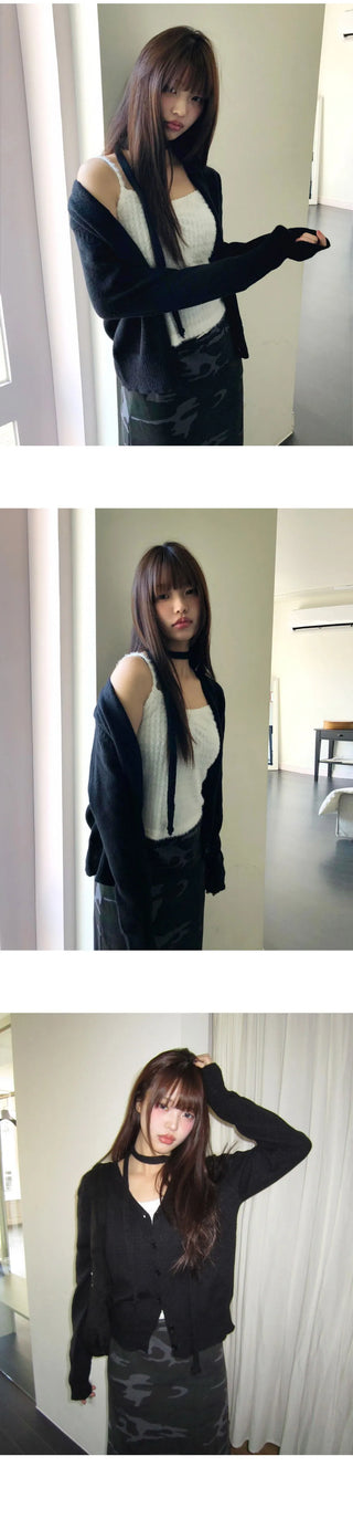 Nera Lace Frill Knitwear Sleeveless
