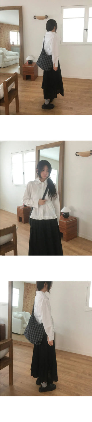Tizen punching lace cancan long skirt