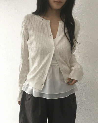Ritol Twisted Cable Knitwear Cardigan