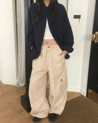 Sezer Wide Cotton Two Way Cargo Pants