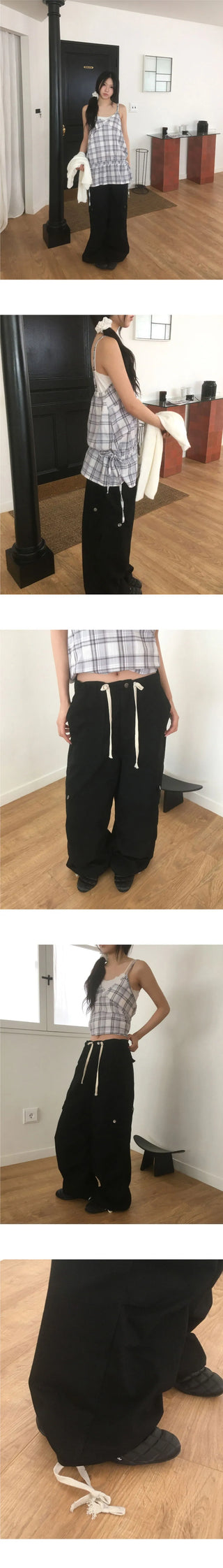 Sezer Wide Cotton Two Way Cargo Pants