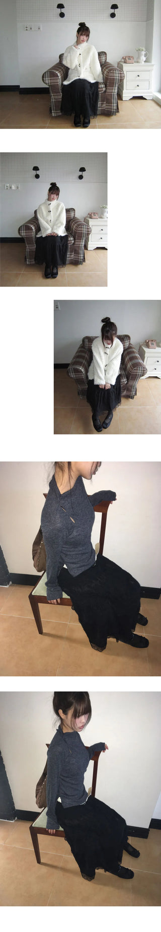 Lemin Frill Lace Long Skirt