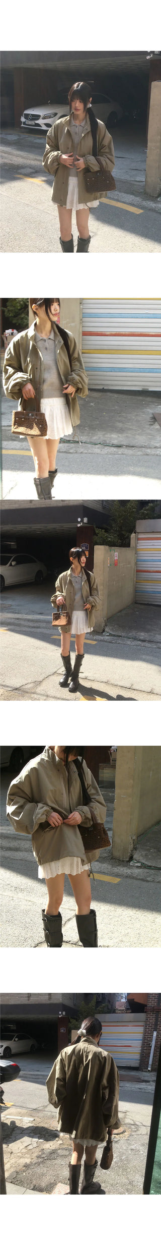 Pano Overfit Cotton Peach Short Night Jacket