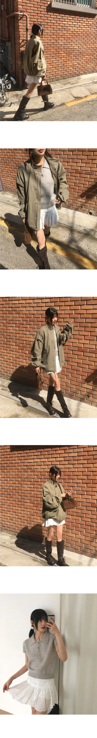 Pano Overfit Cotton Peach Short Night Jacket