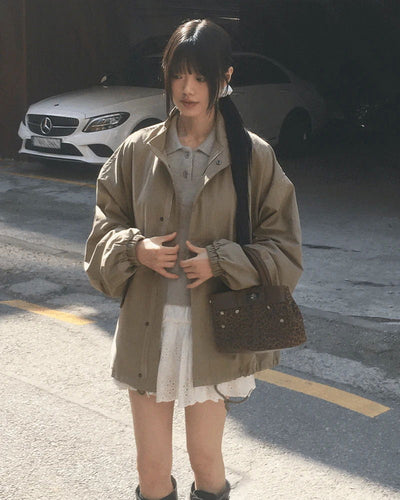 Pano Overfit Cotton Peach Short Night Jacket