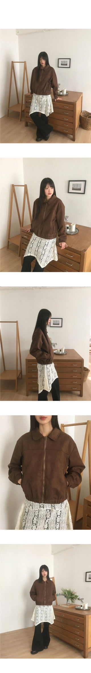 Adore suede Split blue jean Jacket