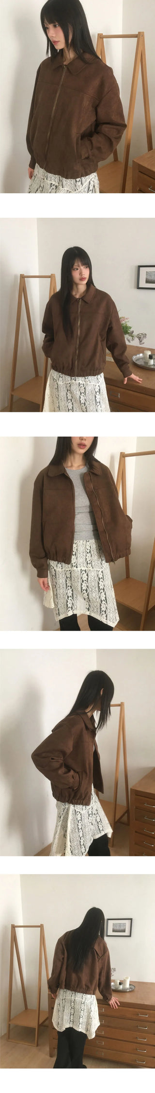 Adore suede Split blue jean Jacket