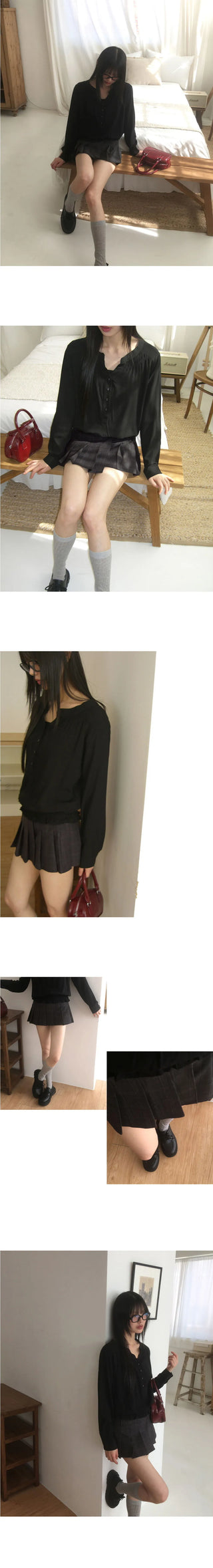 Daffel Check Pleated Mini Skirt
