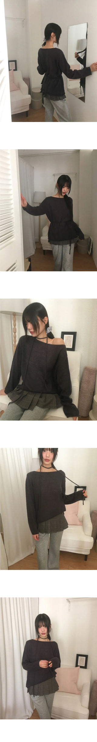 Daffel Check Pleated Mini Skirt