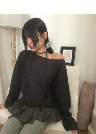 Jiren Loose-fit wool strap knitwear