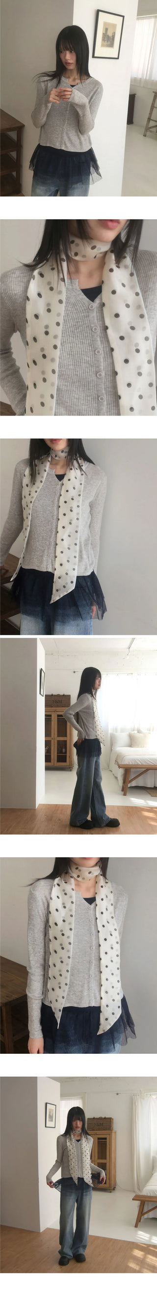 Swan Wool Ribbed V Round Knitwear Cardigan