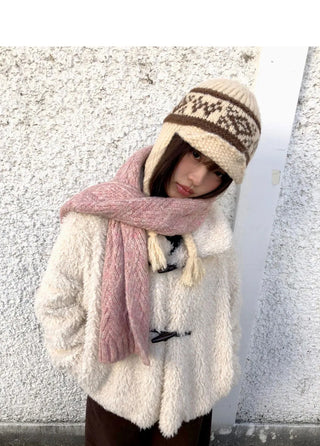 Orange Pogle Fur Tteokbokki Coat