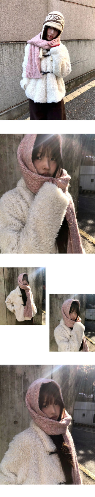 Orange Pogle Fur Tteokbokki Coat