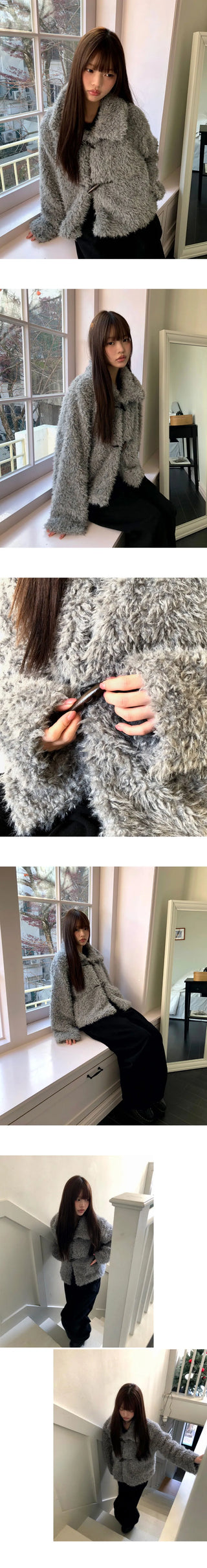 Orange Pogle Fur Tteokbokki Coat