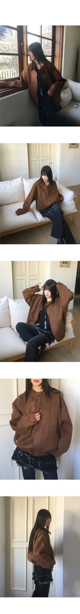 Movers suede blue jean jacket