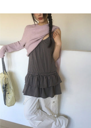 Keda Frill Cancan Layered Sleeveless Dress