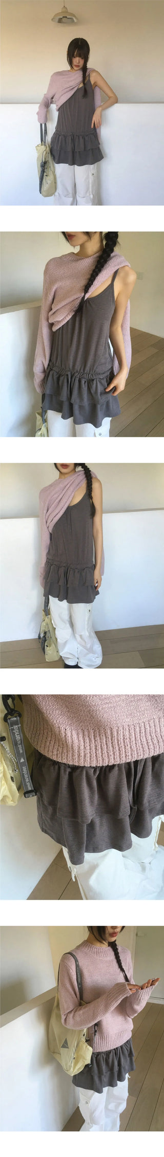 Keda Frill Cancan Layered Sleeveless Dress