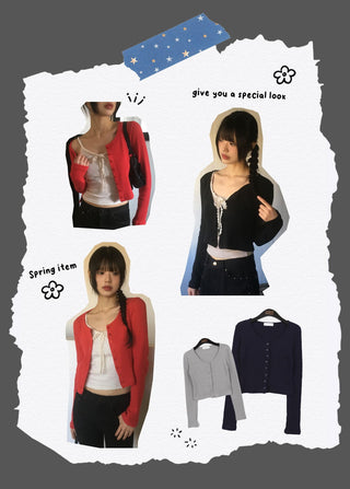 Ponen Cotton Ribbed Crop Unisex Cardigan