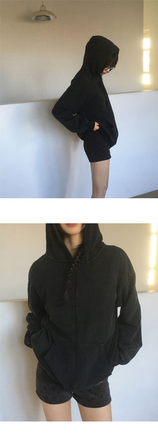 Tanner Pigment Overfit Hooded Zip-Up