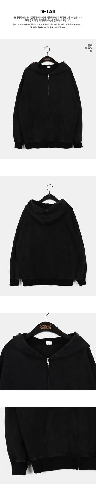 Tanner Pigment Overfit Hooded Zip-Up