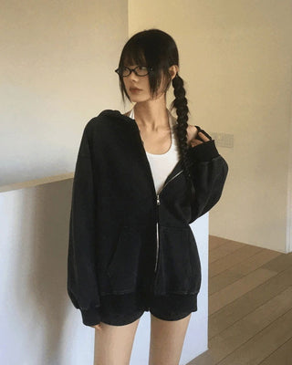 Tanner Pigment Overfit Hooded Zip-Up