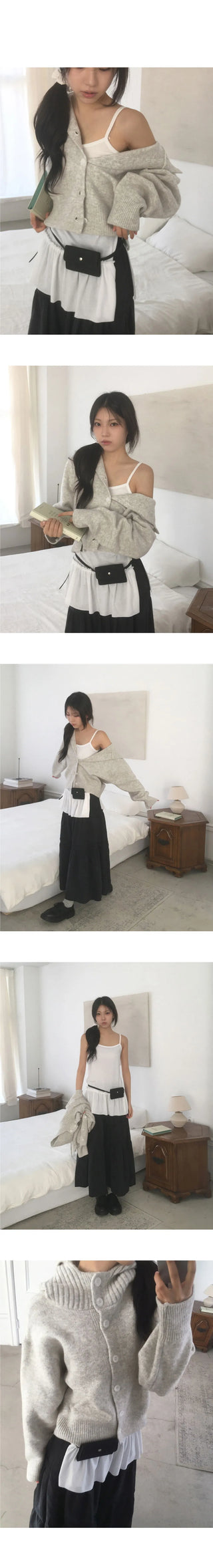 Kurin Frill Shirring Layered Team Sleeveless Dress