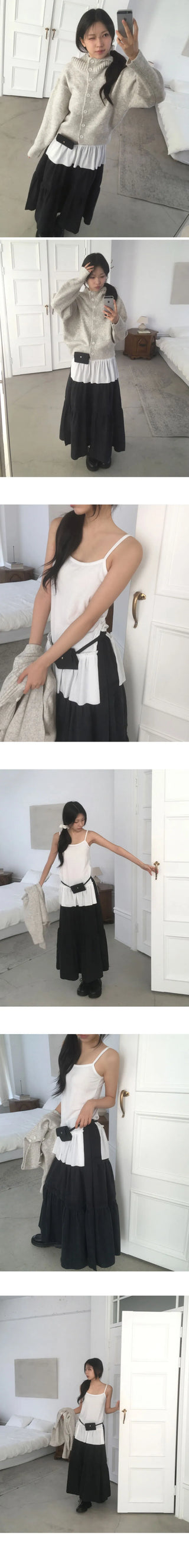 Kurin Frill Shirring Layered Team Sleeveless Dress