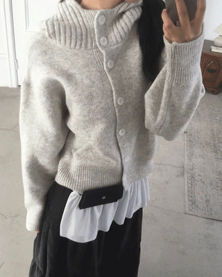 Photon Avanfit High Neck Button Hooded Cardigan