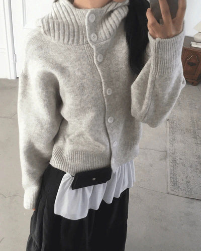 Photon Avanfit High Neck Button Hooded Cardigan